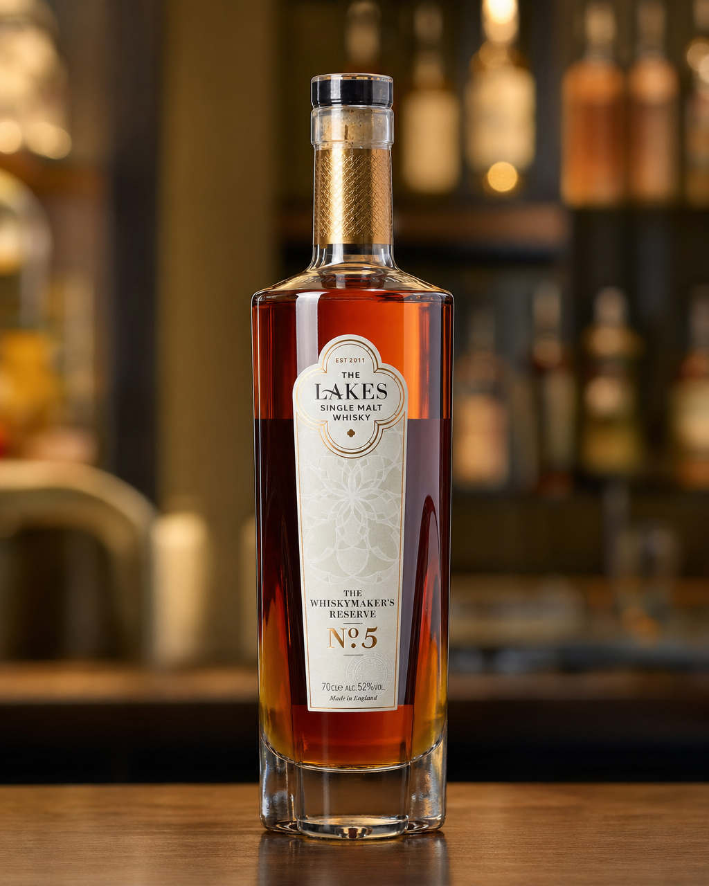 The Lakes Distillery The Whiskymaker's Reserve No.5 bottle, alternate view
