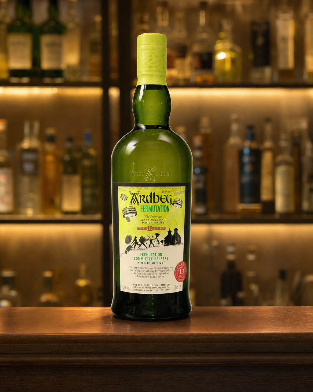 Ardbeg 13 Year Old Fermutation Committee Release bottle, alternate view