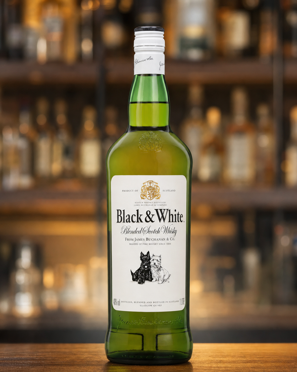 Black & White bottle, alternate view