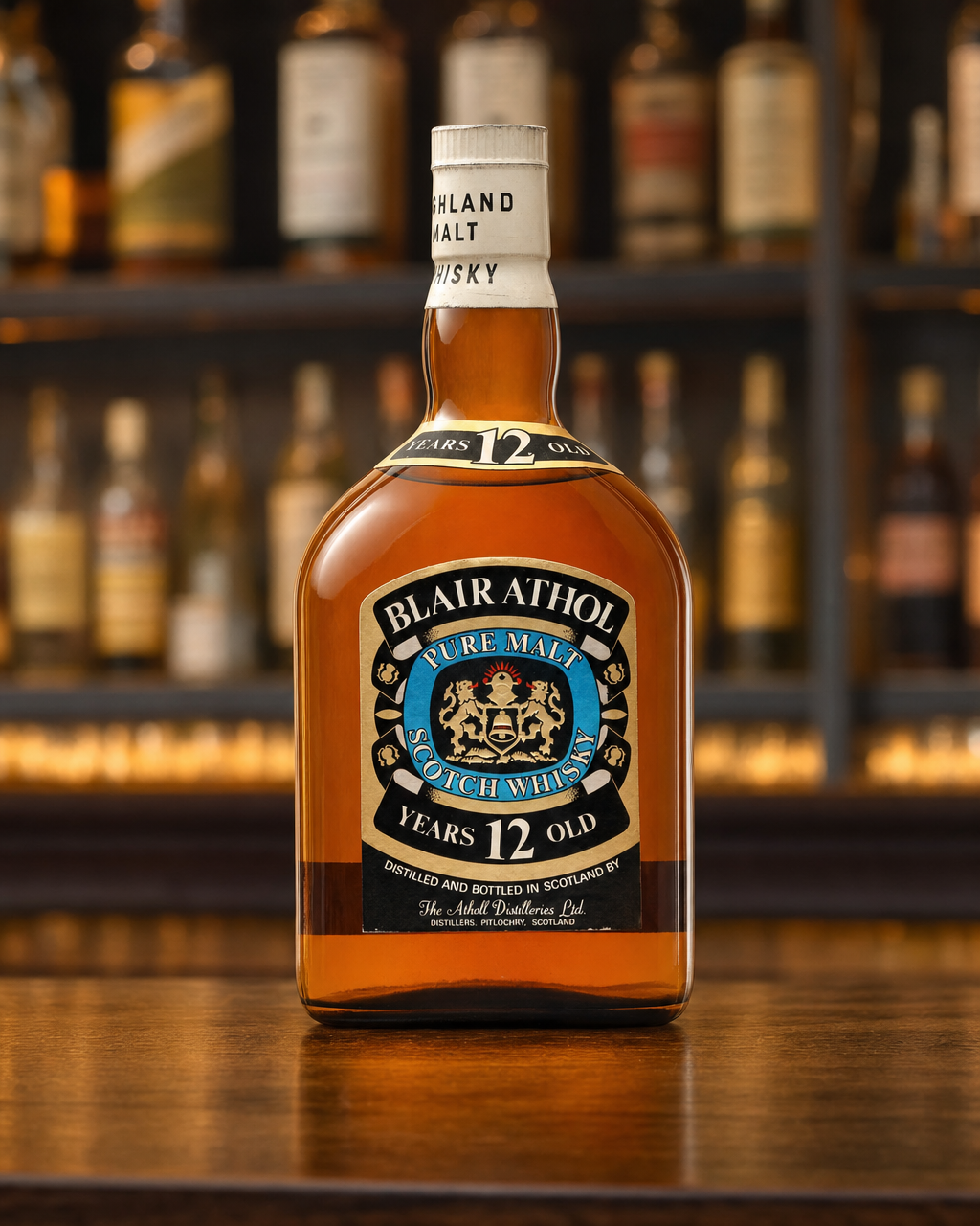 Blair Athol 12 Year Old bottle, alternate view