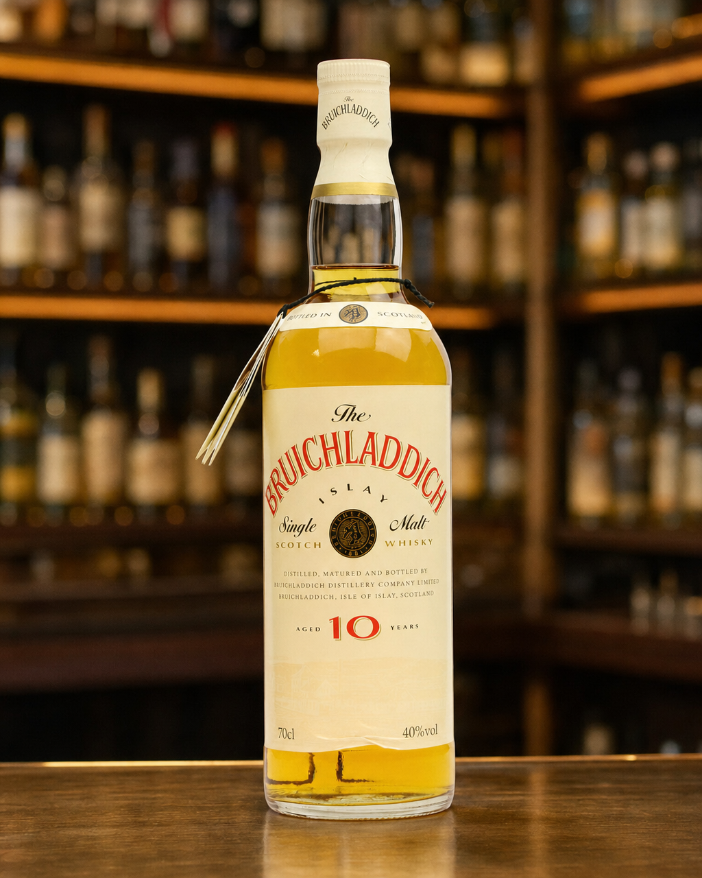 Bruichladdich 10 Year Old bottle, alternate view