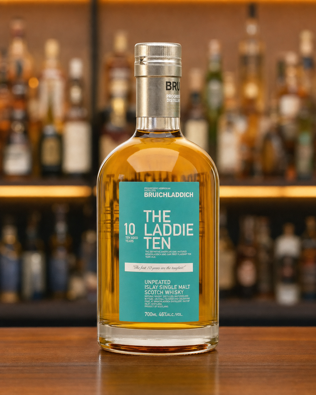 Bruichladdich The Laddie Ten 10 Year Old bottle, alternate view