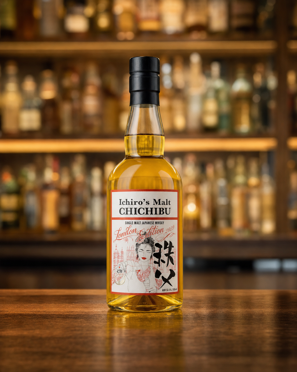 Chichibu Ichiro's Malt London Edition 2020 bottle, alternate view
