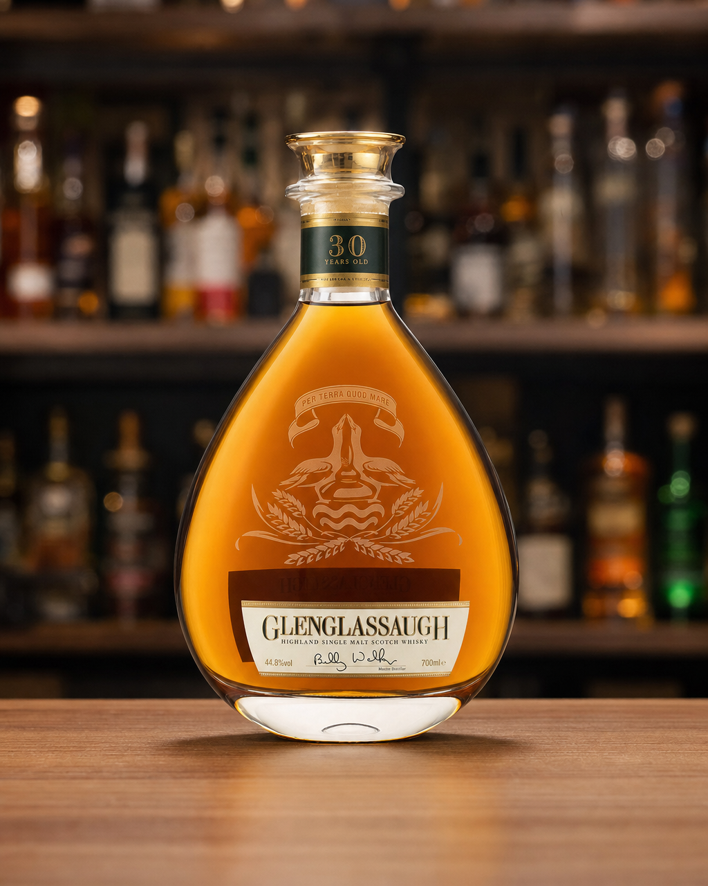 Glenglassaugh 30 Year Old bottle, alternate view