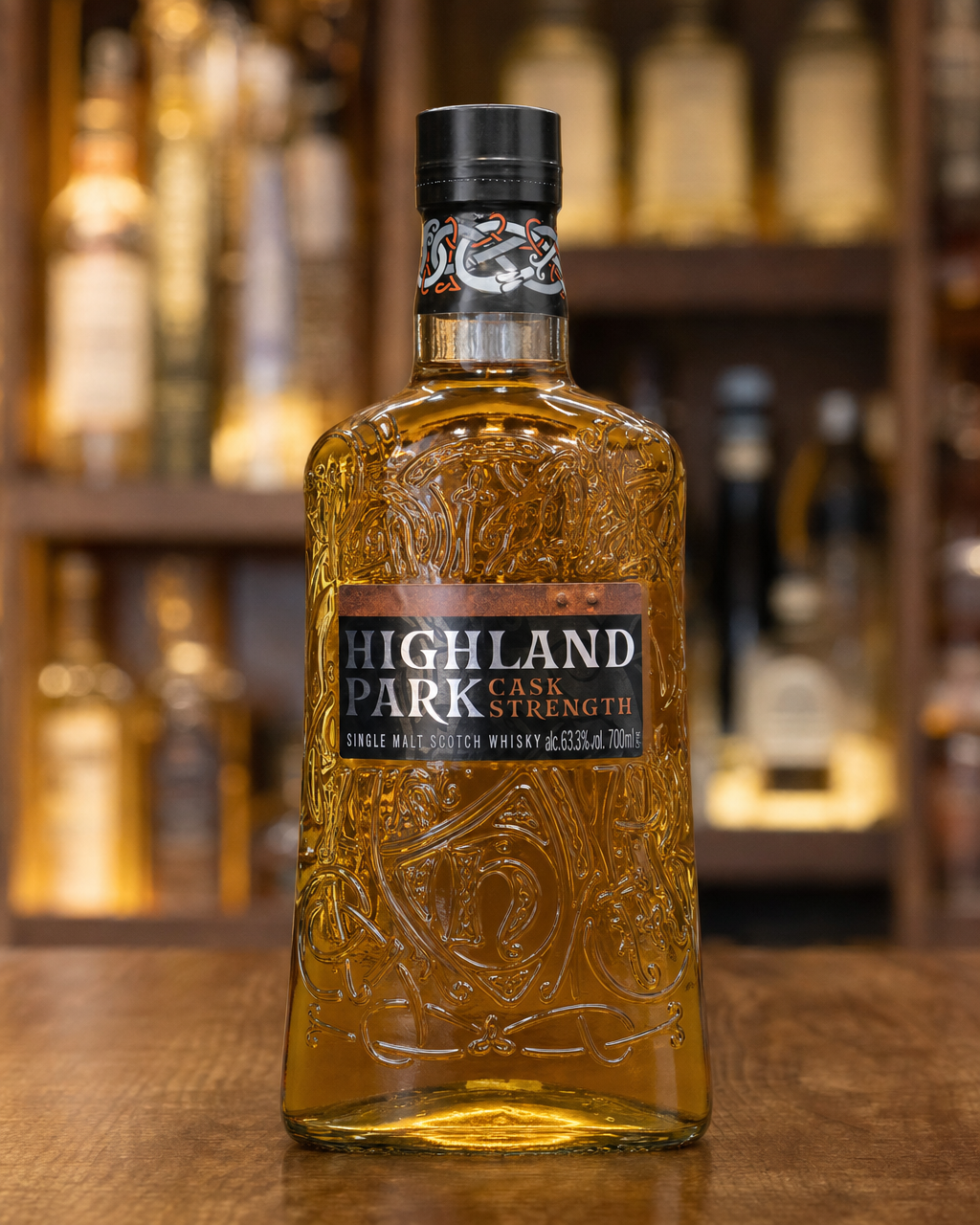 Highland Park Cask Strength Release No.1 bottle, alternate view