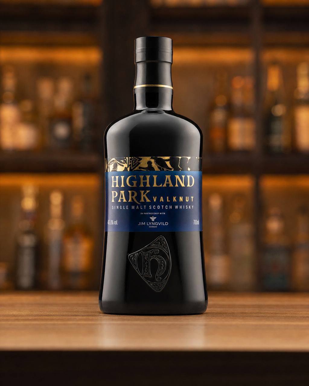 Highland Park Valknut bottle, alternate view