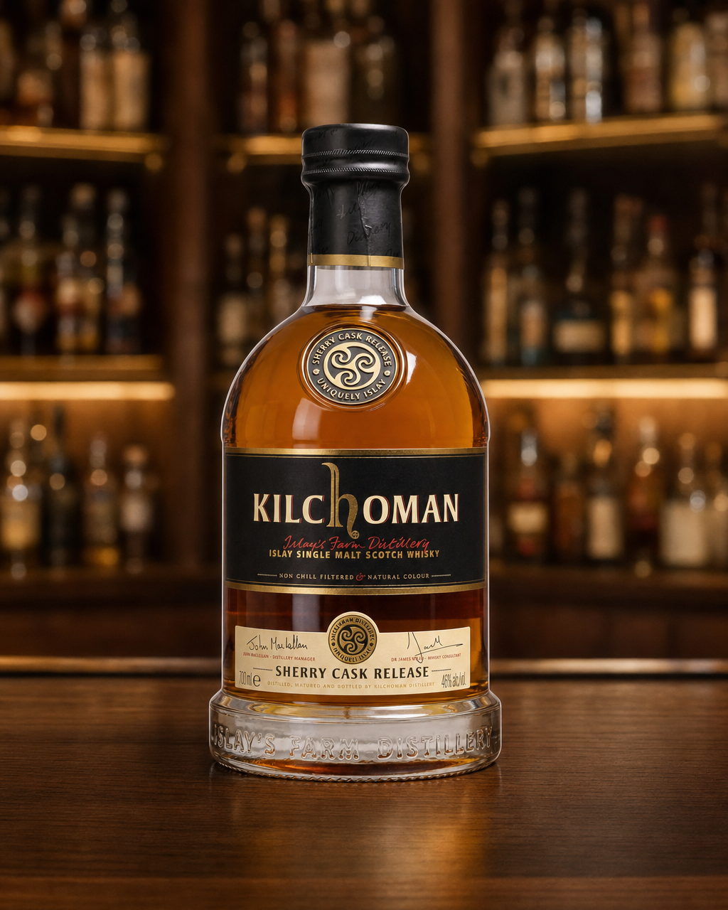 Kilchoman Sherry Cask Release bottle, alternate view