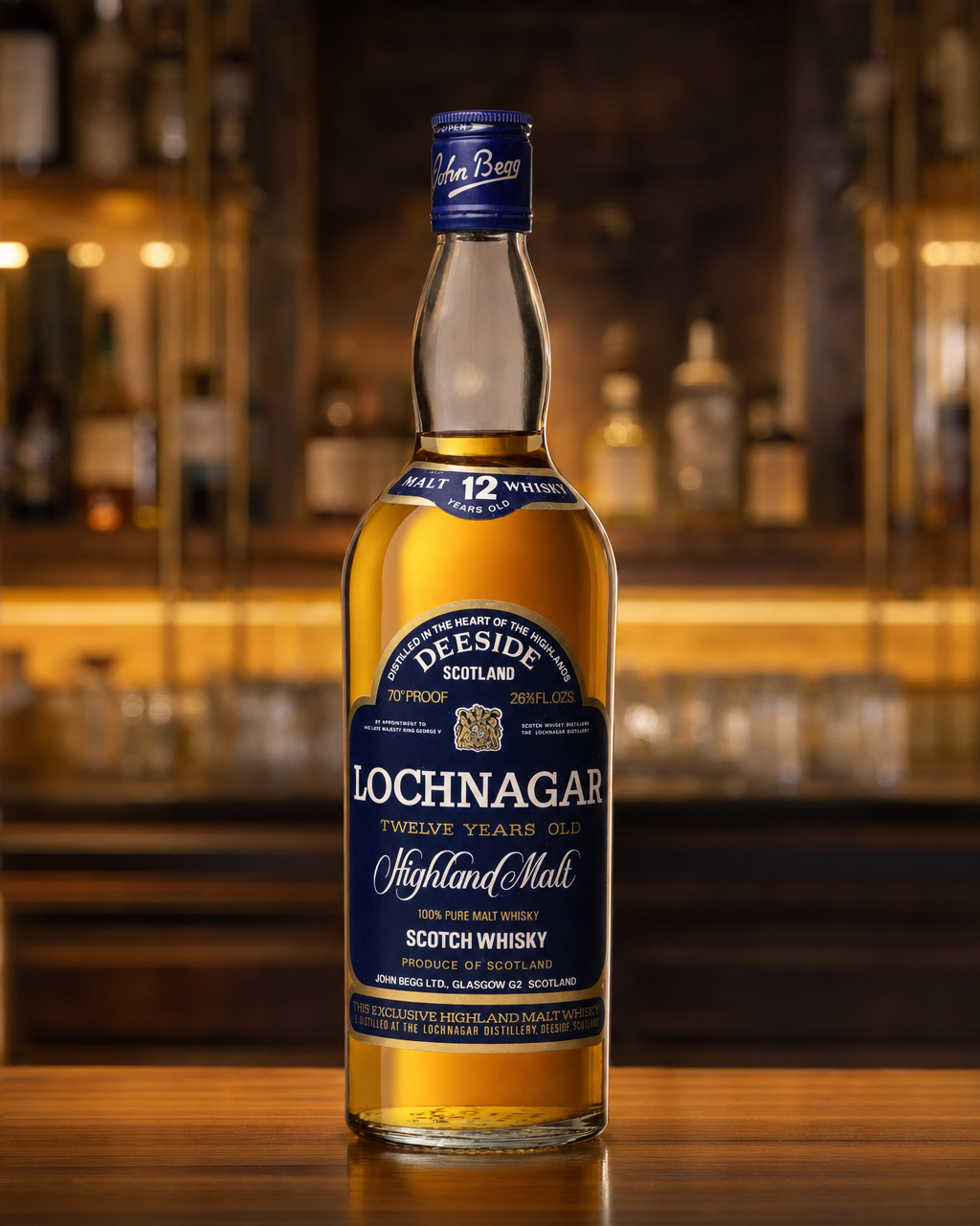 Lochnagar 12 Year Old bottle, alternate view