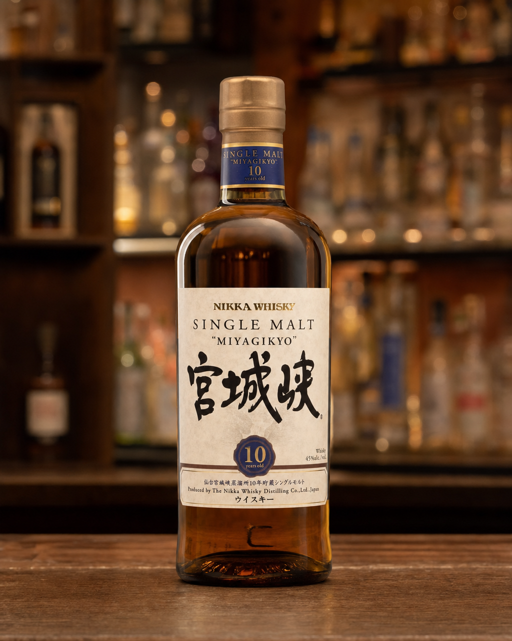 Nikka Miyagikyo 10 Year Old bottle, alternate view
