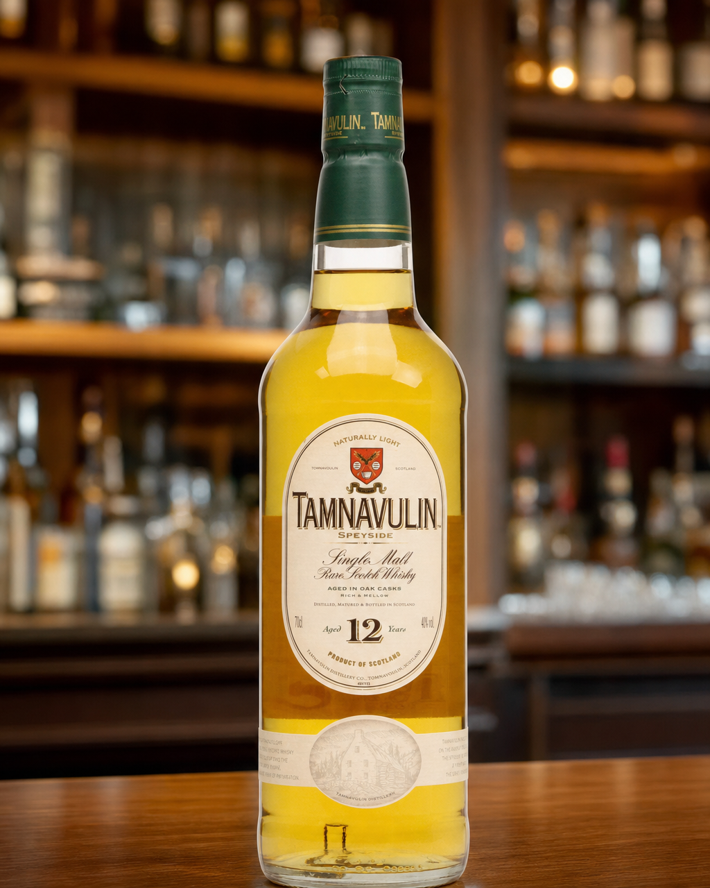 Tamnavulin 12 Year Old bottle, alternate view