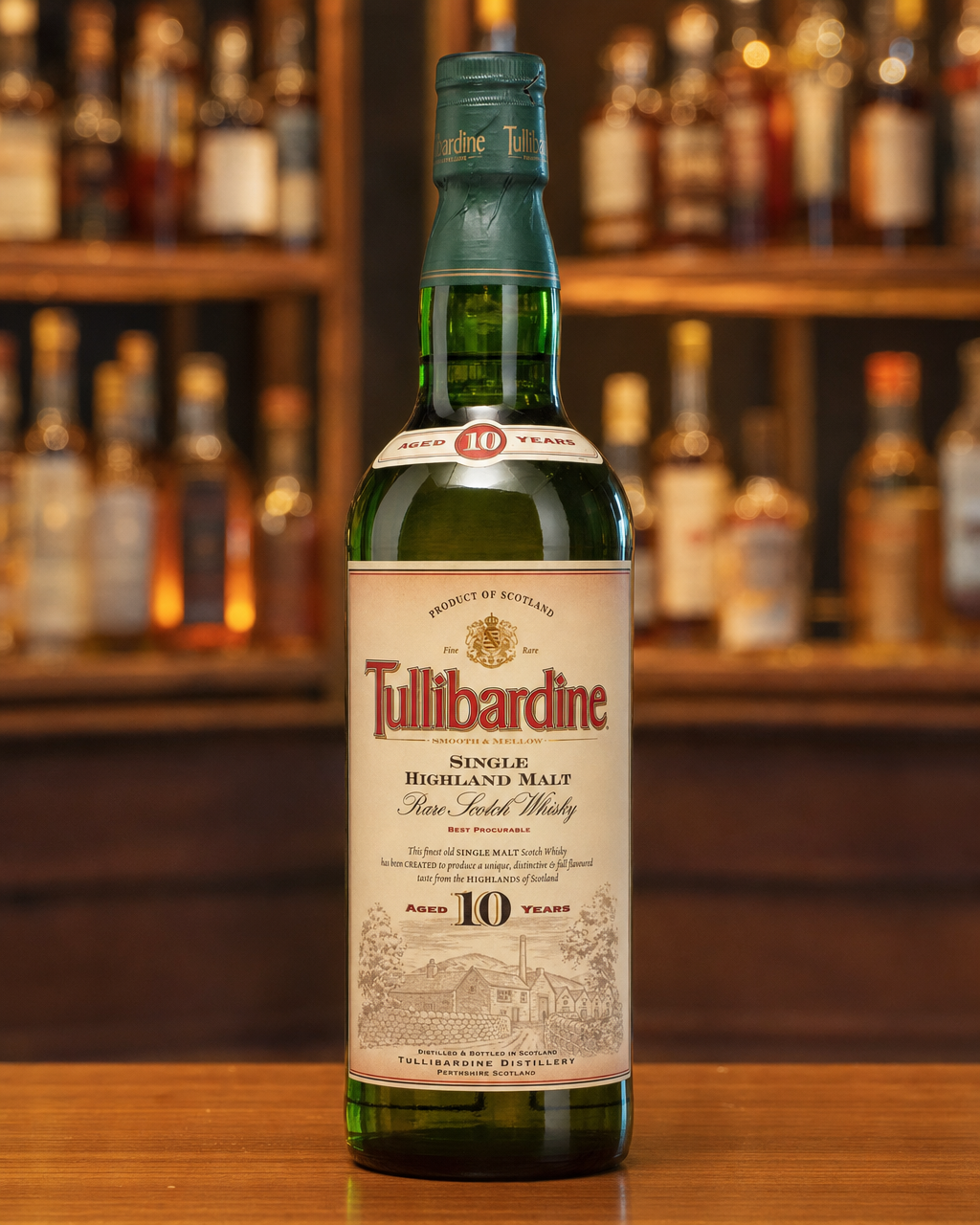 Tullibardine 10 Year Old bottle, alternate view