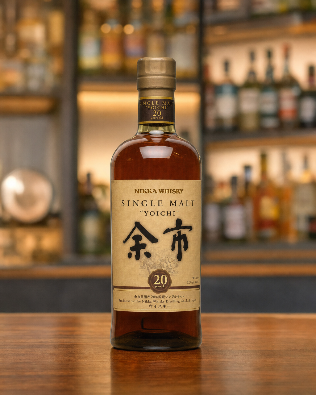Yoichi Nikka Whisky 20 Year Old bottle, alternate view